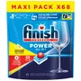 FINISH Tablettes lave-vaisselle Powerball tout en 1 parfum citron 68 tablettes
