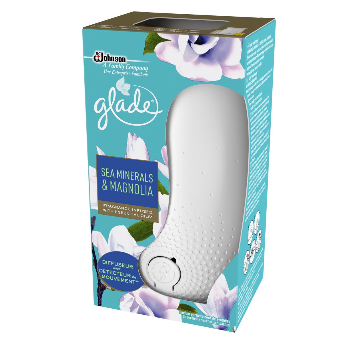 GLADE Désodorisant automat innovant Glade Sense&Spray détecte votre passage à proximité et libère instantanément une bouffée de parfum dans l’air. Équipé d’un détecteur de mouvement, il permet de ne pas gaspiller de produit et d’économiser les recharges. 18ml