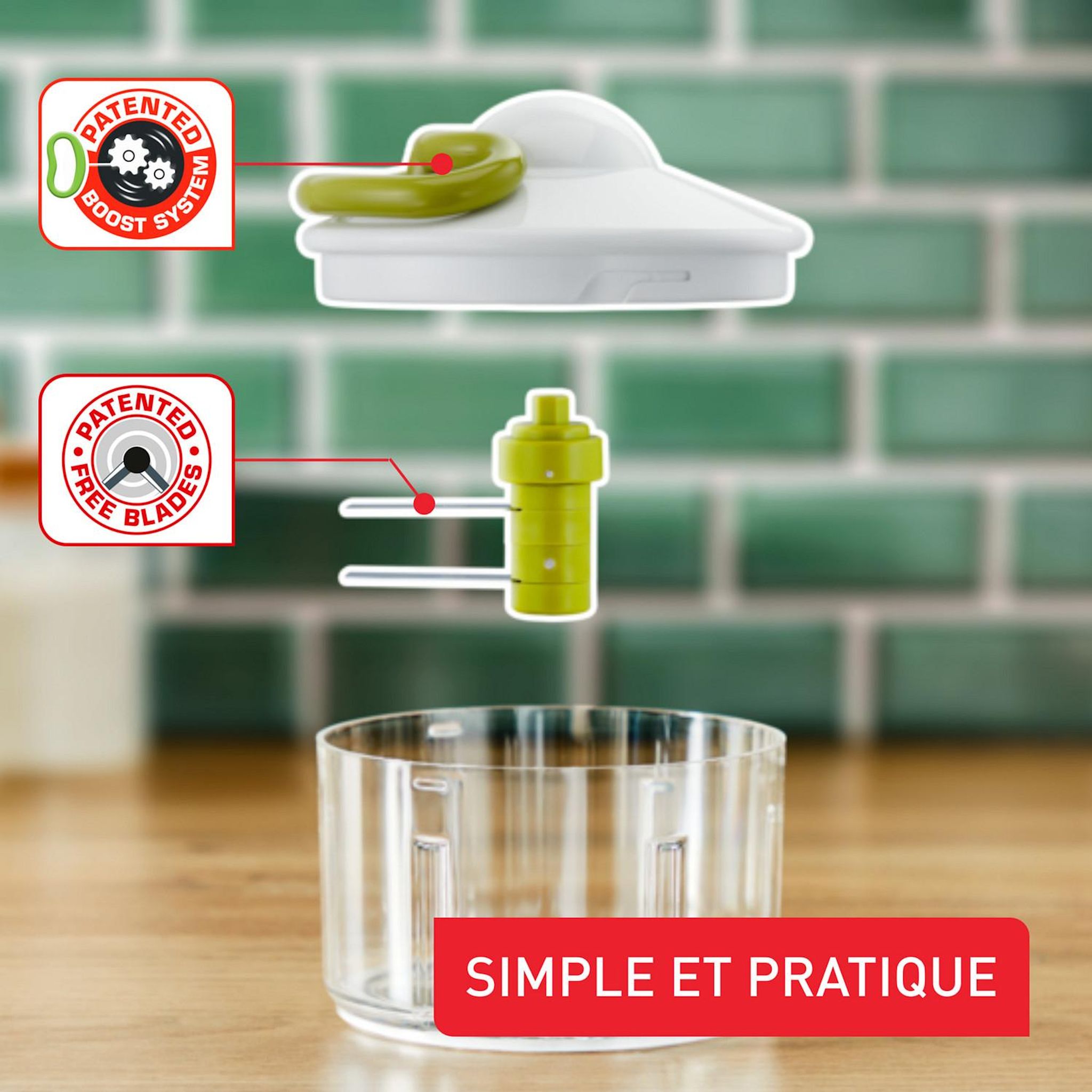 Voir la diapositive 3 : TEFAL Hachoir manuel 500 ml