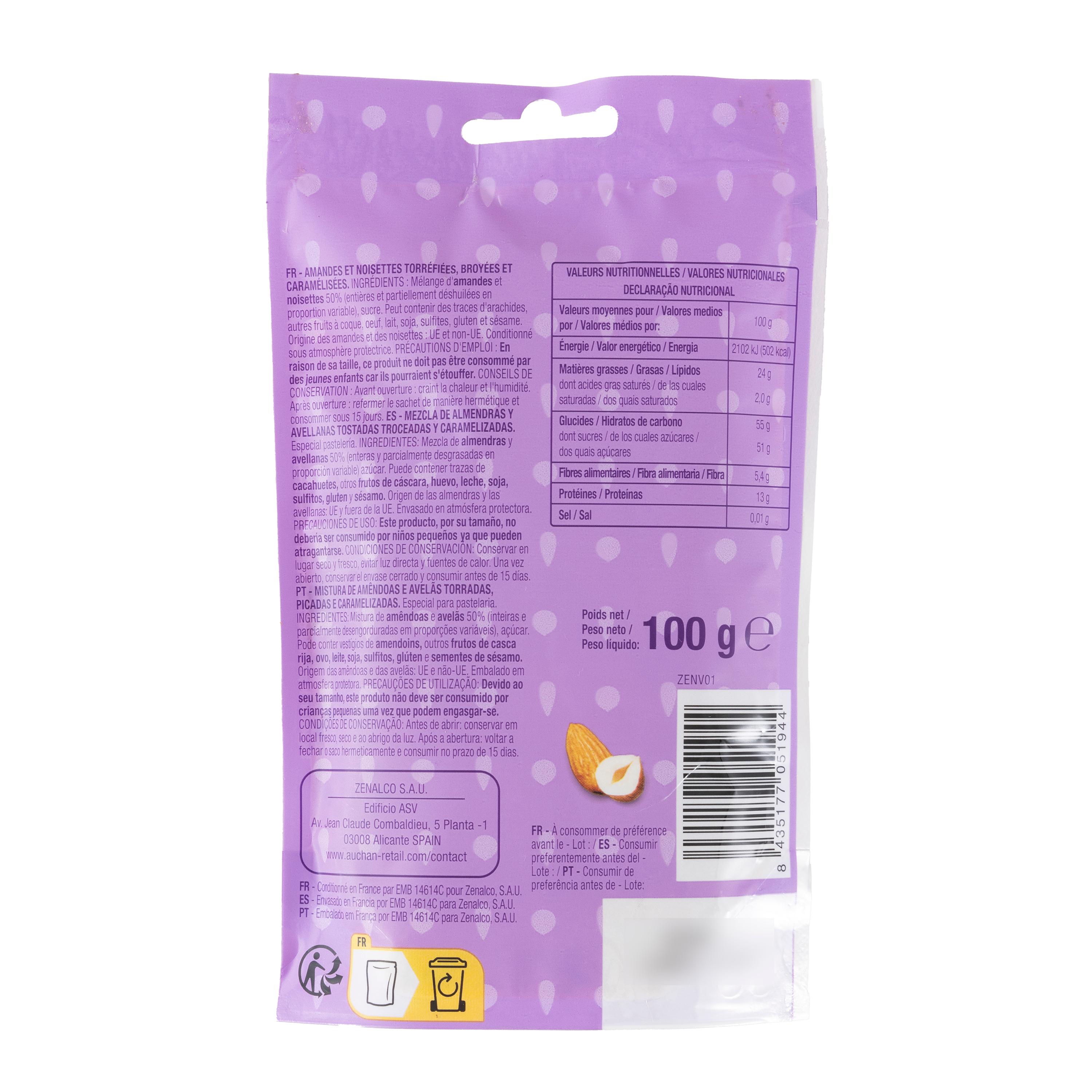 Voir la diapositive 2 : AUCHAN Pralin 100g