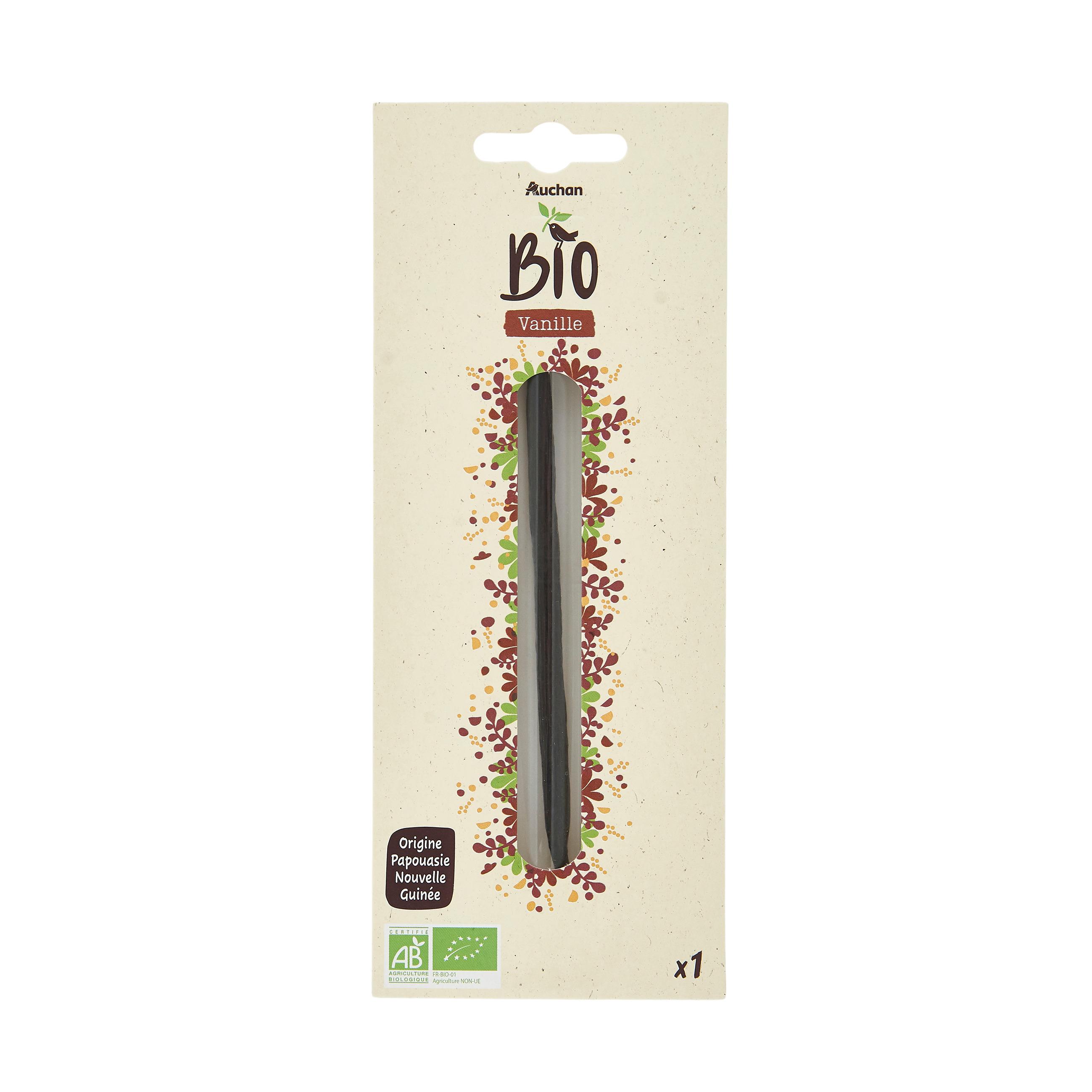Voir la diapositive 2 : AUCHAN BIO Gousse de vanille 1 pièce