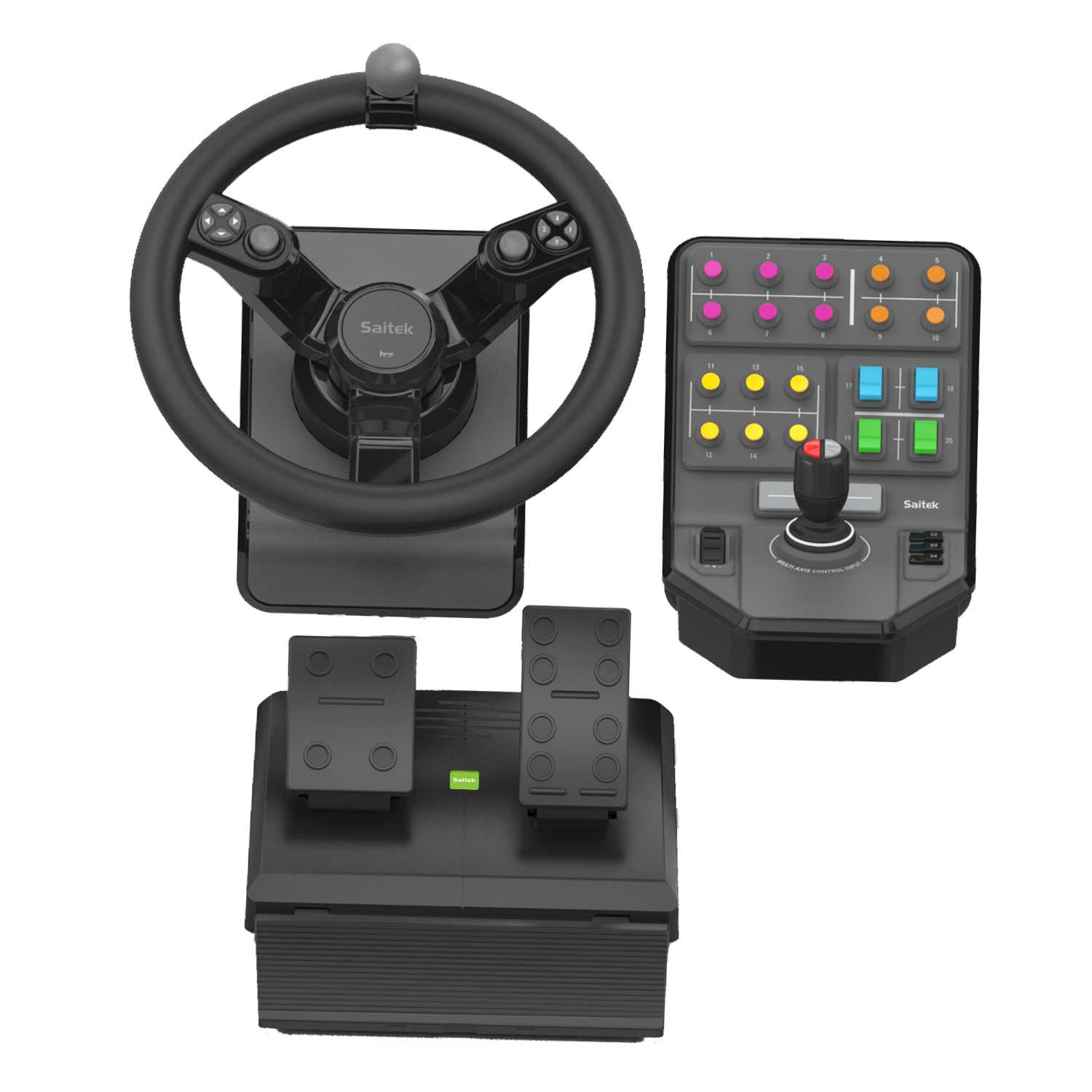 Voir la diapositive 6 : SAITEK Farming Simulator Controller Volant de direction