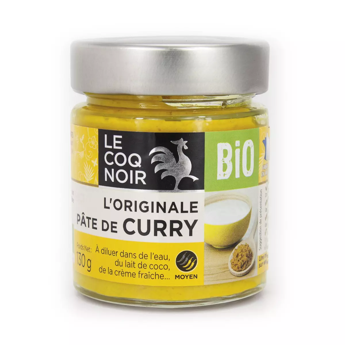 LE COQ NOIR L'originale pâte de curry à diluer bio 130g