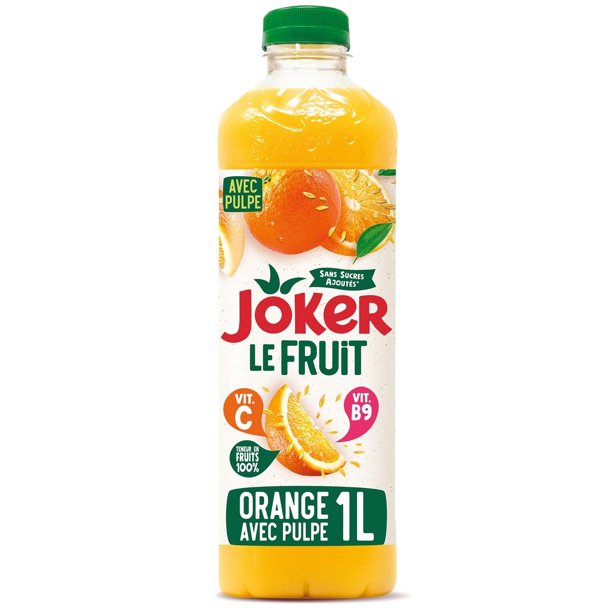 JOKER Jus d'orange Le Fruit avec pulpe sans sucres ajoutés 1l