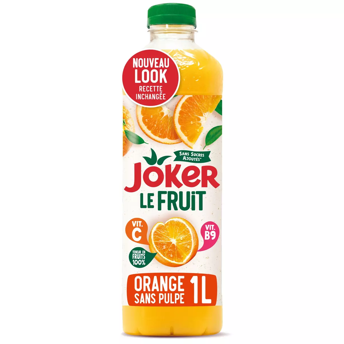 JOKER Jus d'orange Le Fruit sans pulpe sans sucres ajoutés 1l