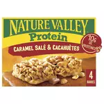 NATURE VALLEY Protein Barres de céréales caramel salé et cacahuètes 4 barres 160g