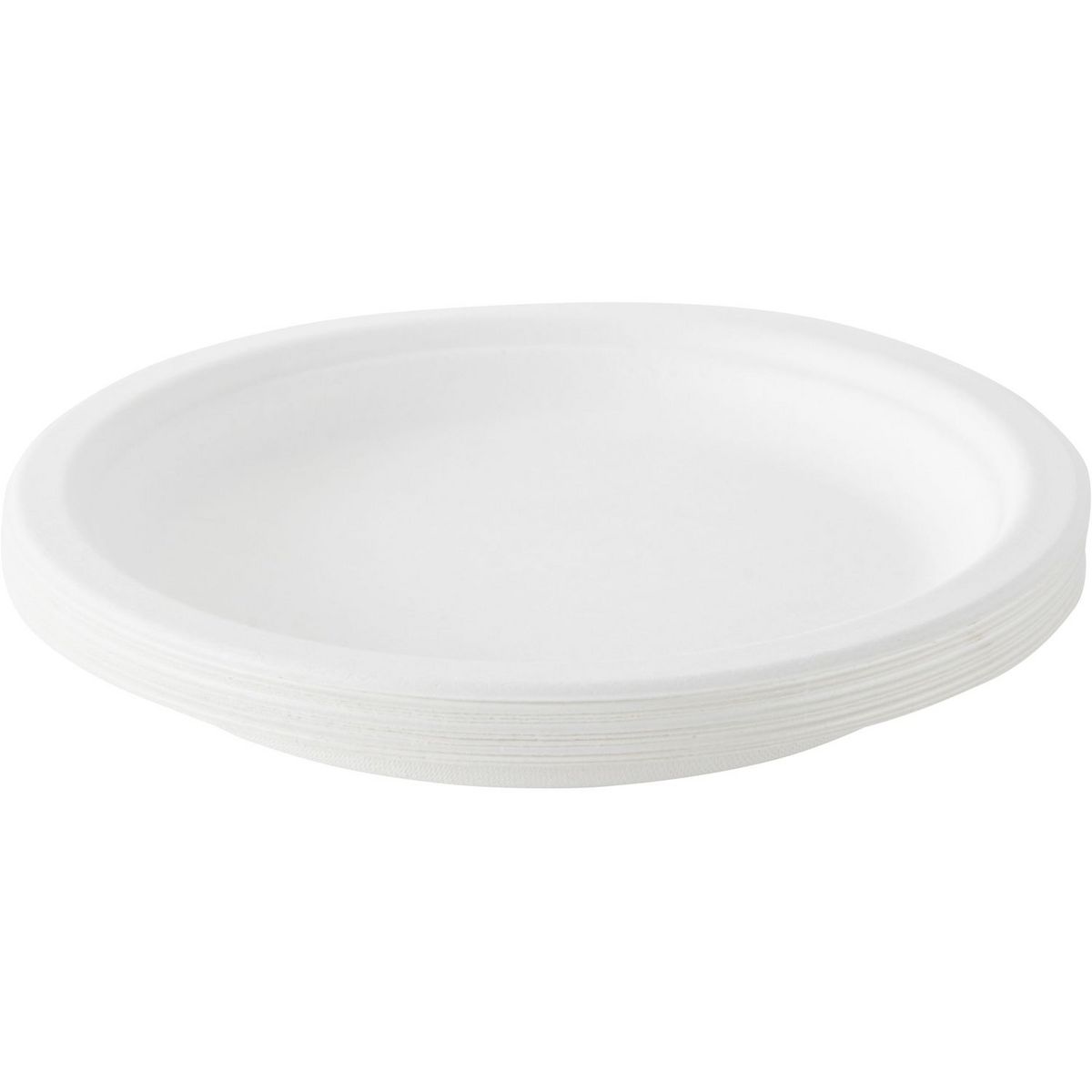 ACTUEL Assiettes à dessert 18cm compostables blanches