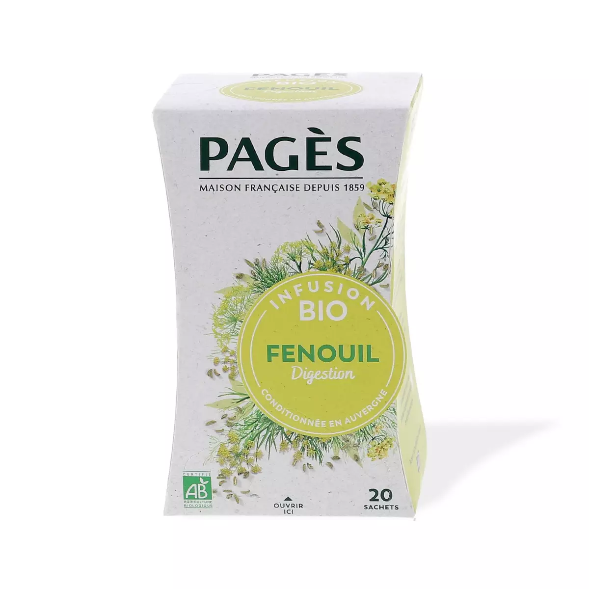 PAGES Infusion digestion bio fenouil 20 sachets 30g