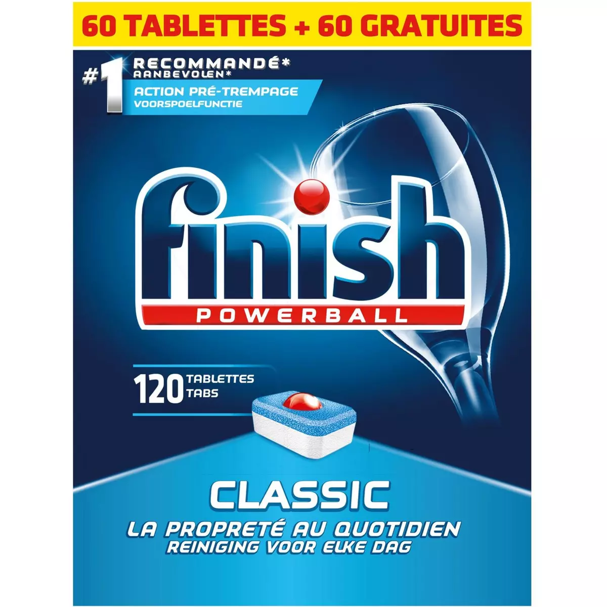 FINISH Powerball Tablettes lave-vaisselle classic 120 tablettes