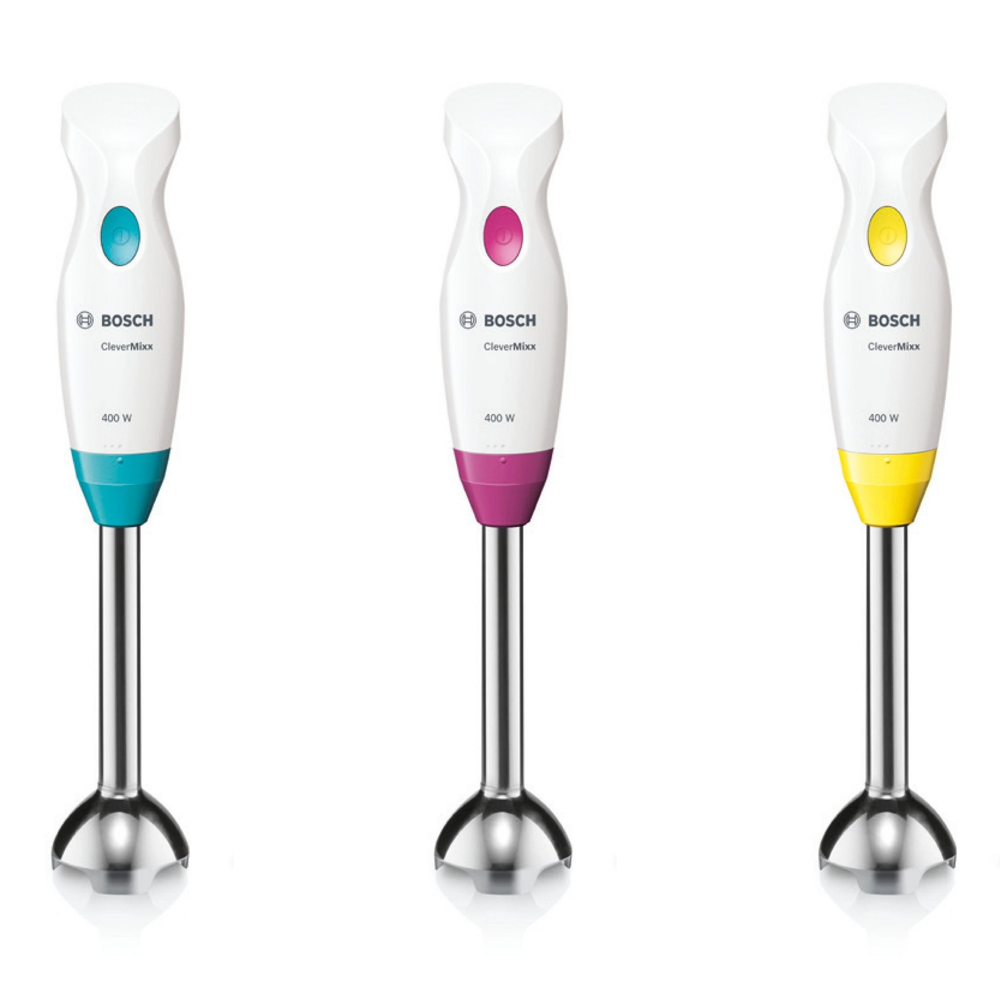 Voir la diapositive 4 : BOSCH Mixeur plongeant CleverMixx «fun» MSM2410DW - Blanc/bleu