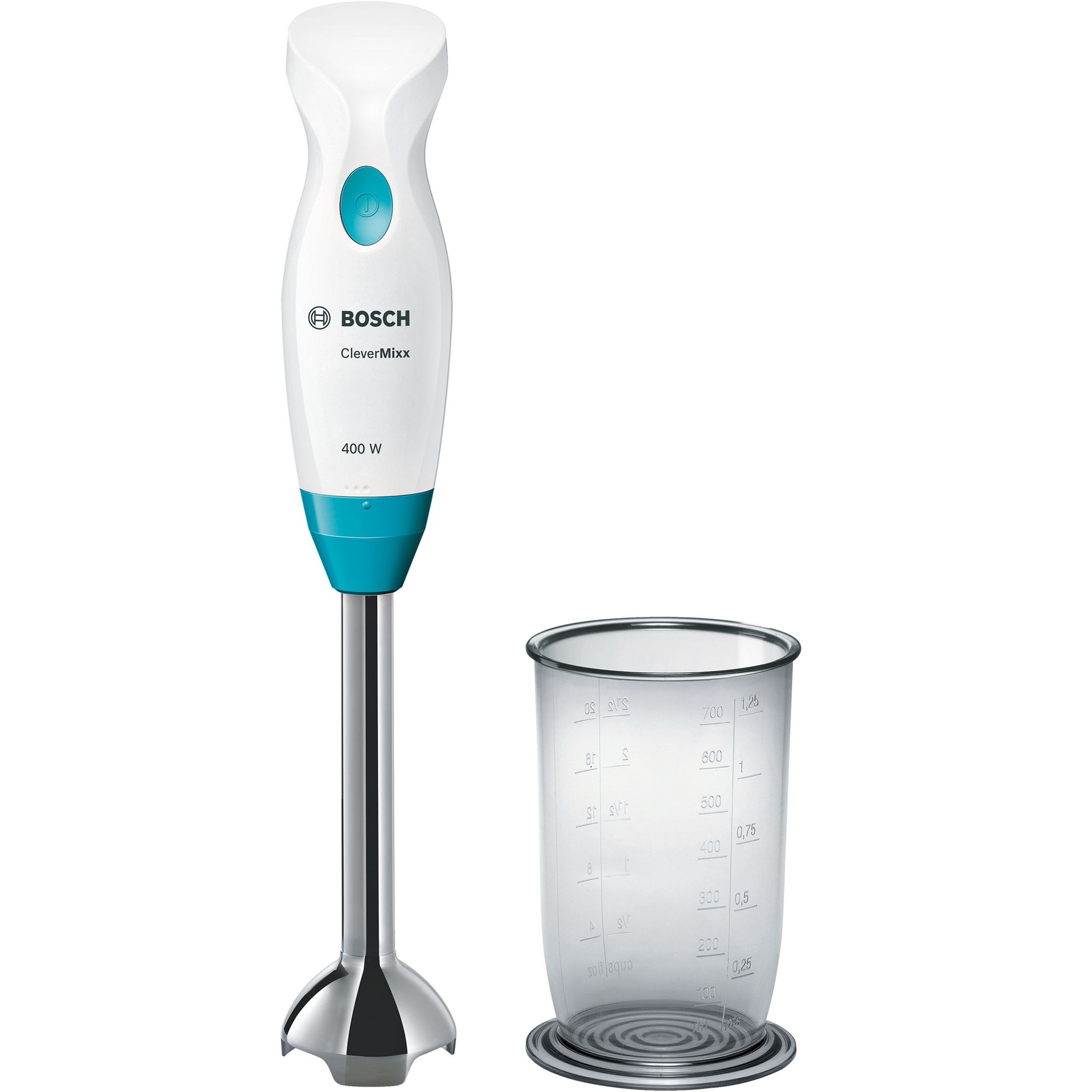 Voir la diapositive 7 : BOSCH Mixeur plongeant CleverMixx «fun» MSM2410DW - Blanc/bleu