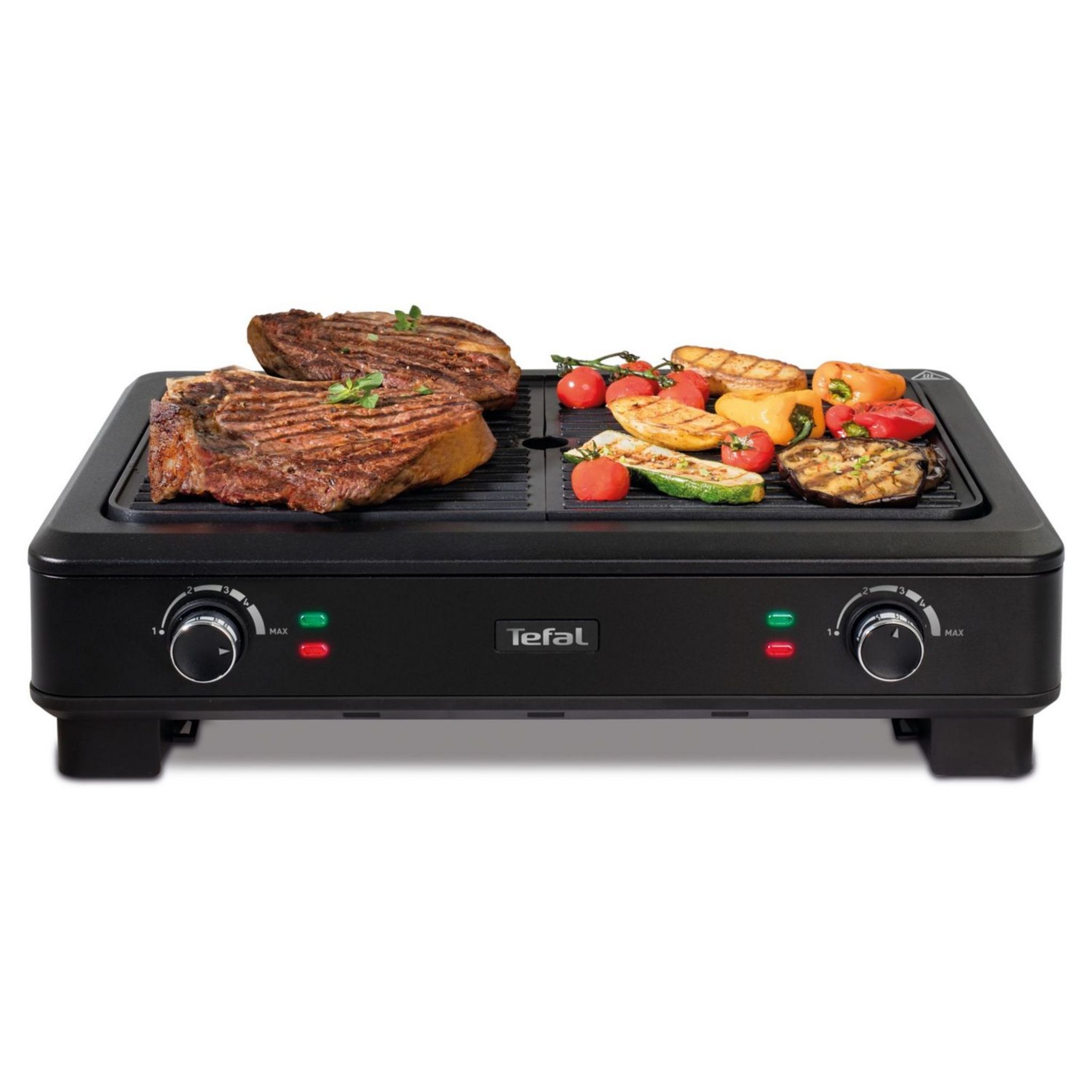Voir la diapositive 2 : TEFAL Barbecue électrique intérieur a fumée réduite - TG900812 - Noir