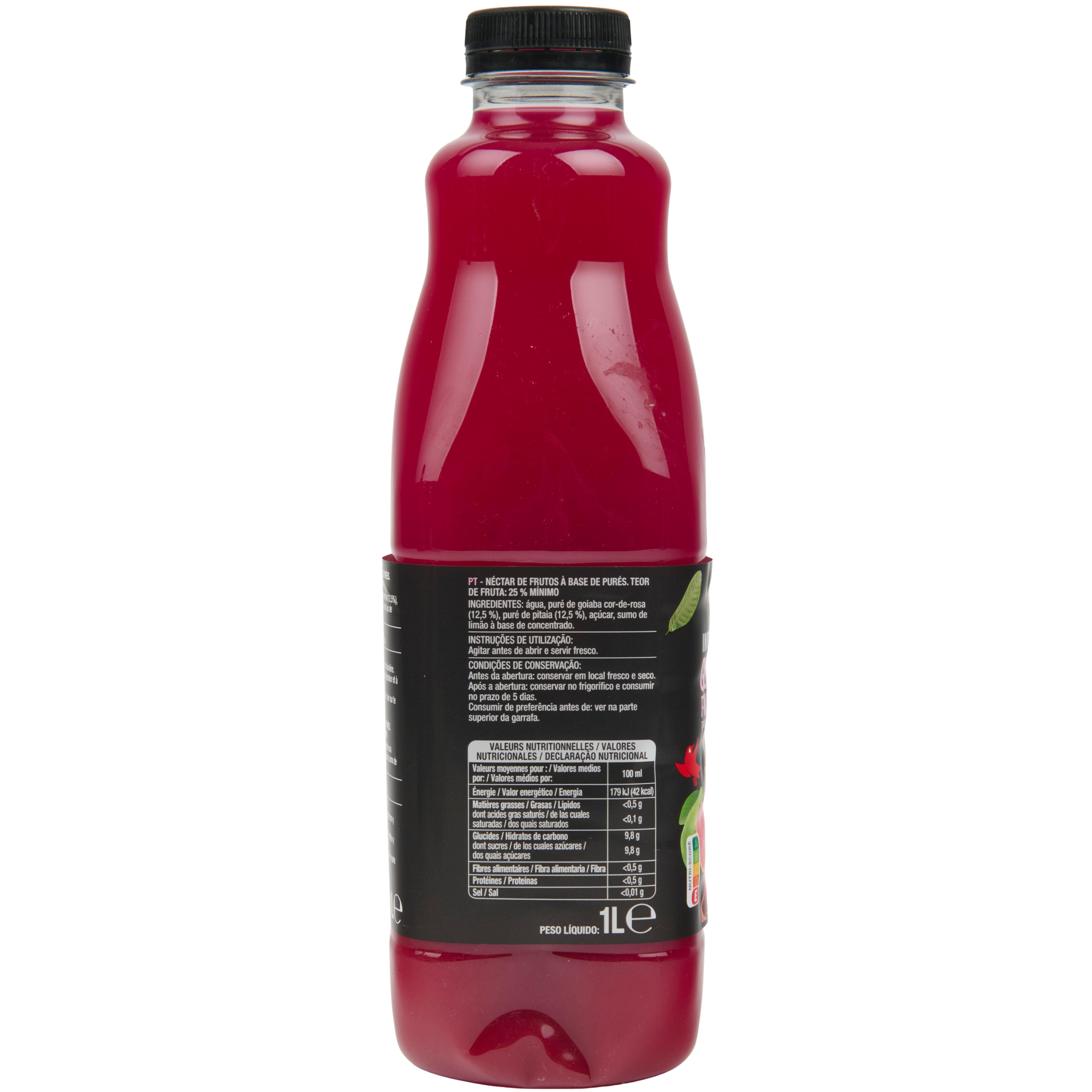 Voir la diapositive 5 : AUCHAN Nectar Instant gourmand goyave fruit du dragon 1l