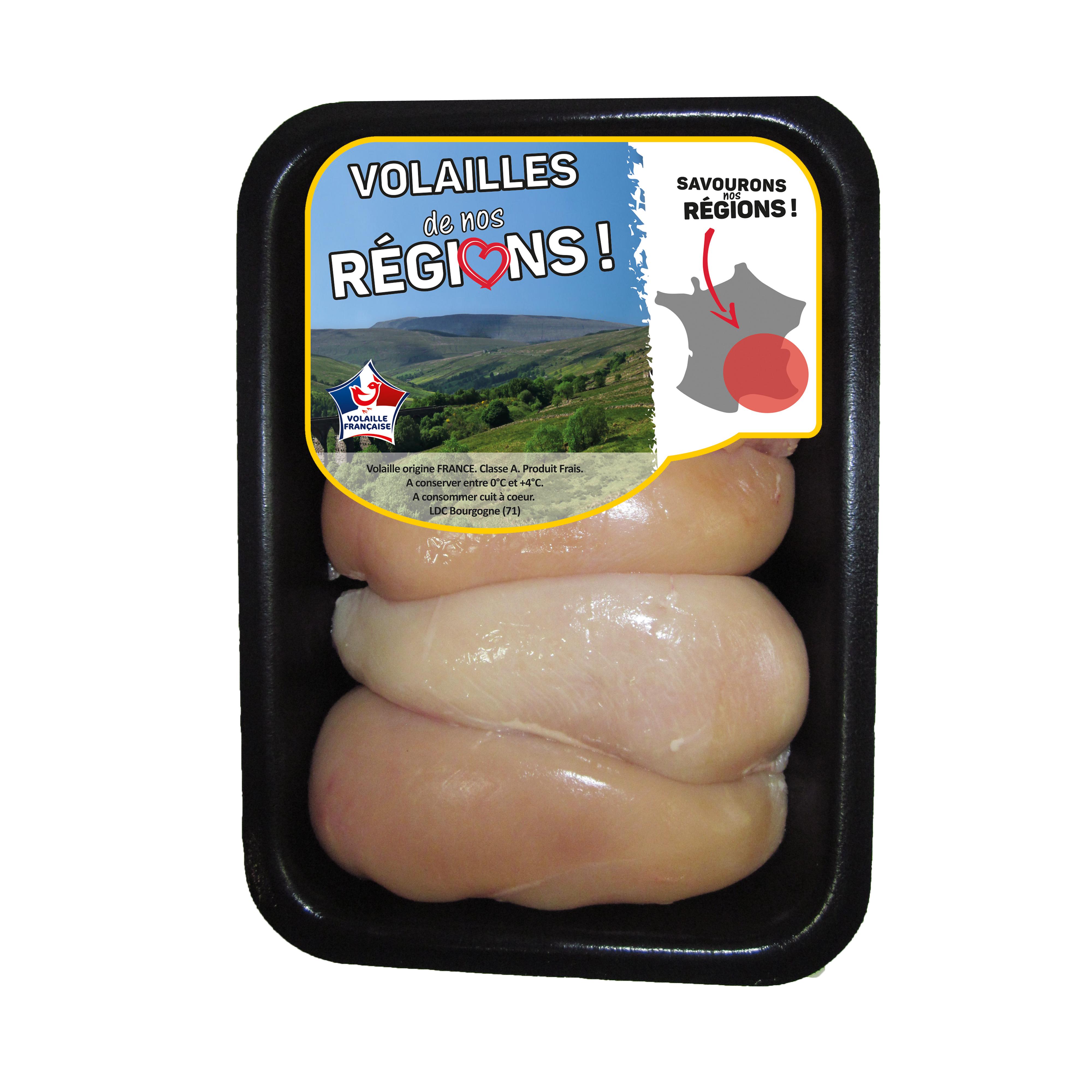 VOLAILLES DE NOS REGIONS Filets de poulet blanc 1kg