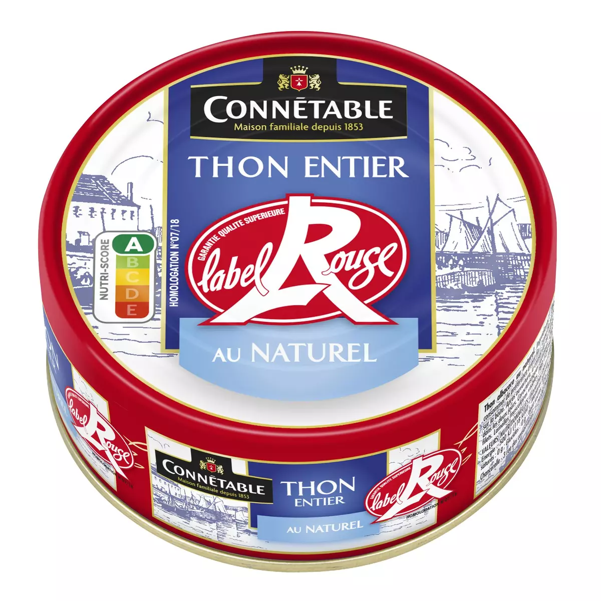 CONNETABLE Thon albacore au naturel Label Rouge 112g