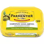 PARMENTIER Sardines sans arêtes au filet d'huile d'olive vierge extra cuisson vapeur 135g
