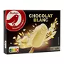 AUCHAN Bâtonnet glacé chocolat blanc 4 pièces 300g