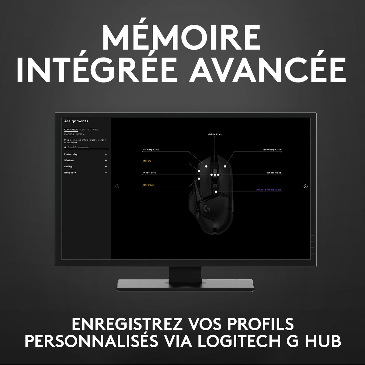 LOGITECH Souris Gaming G502 HERO Filaire RVB pour PC/Mac