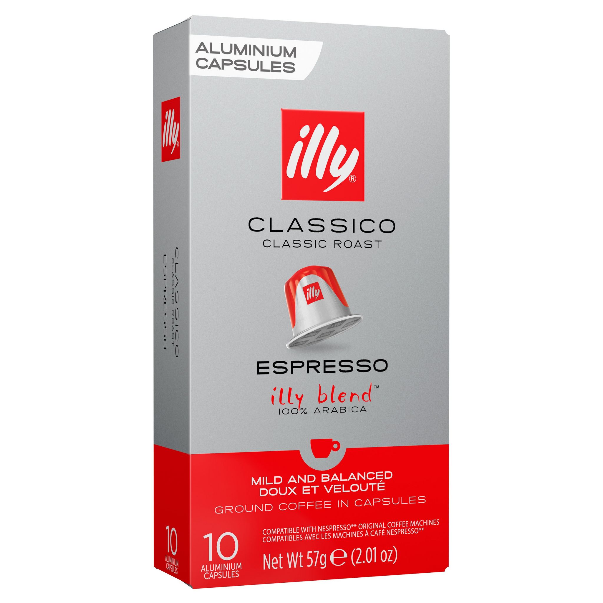 Voir la diapositive 3 : ILLY Capsules de café espresso classico compatibles Nespresso 10 capsules 57g
