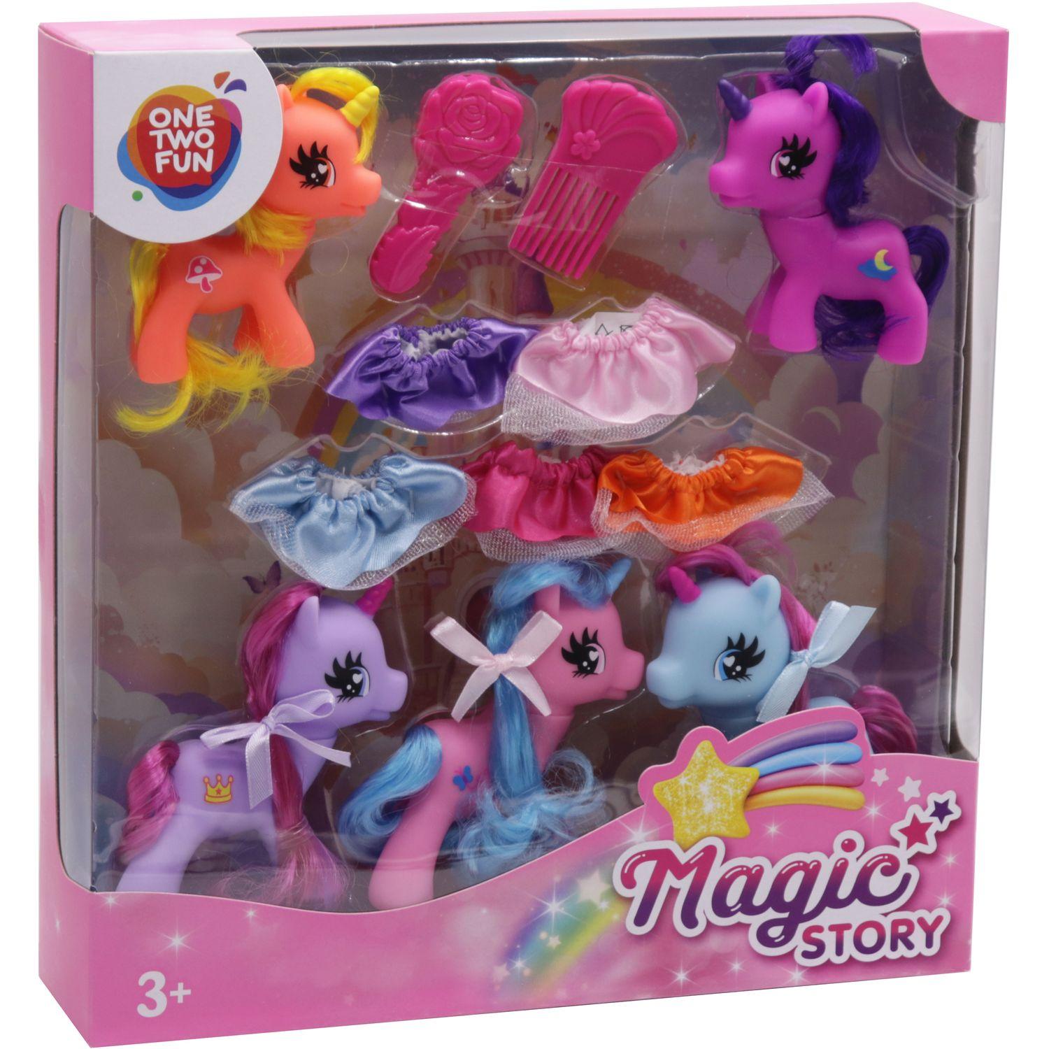 Voir la diapositive 2 : ONE TWO FUN Coffret Licornes avec accessoires