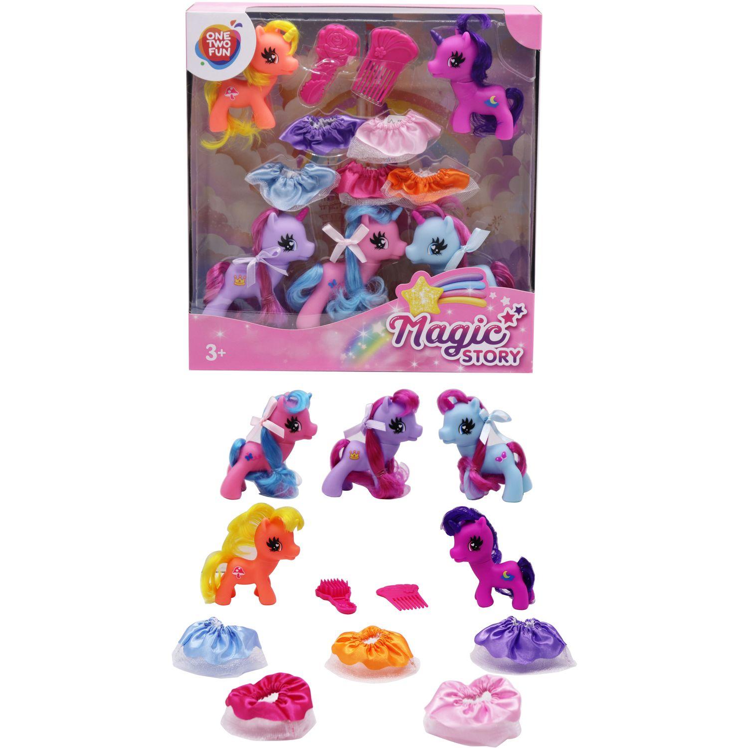 Voir la diapositive 4 : ONE TWO FUN Coffret Licornes avec accessoires