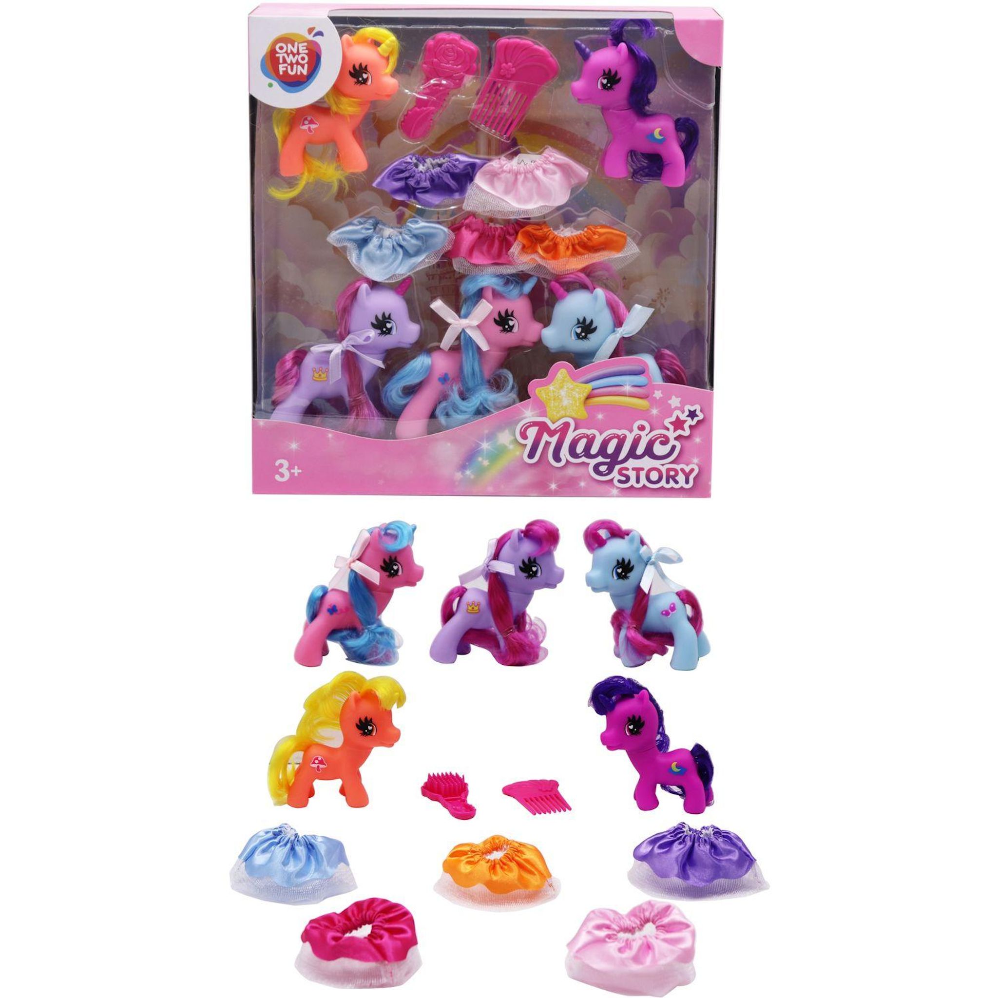 Voir la diapositive 4 : ONE TWO FUN Coffret Licornes avec accessoires