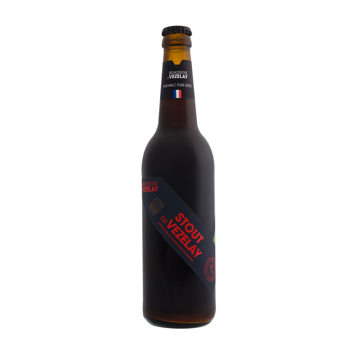 VEZELAY Bière brune Stout bio 5,50% bouteille 50cl