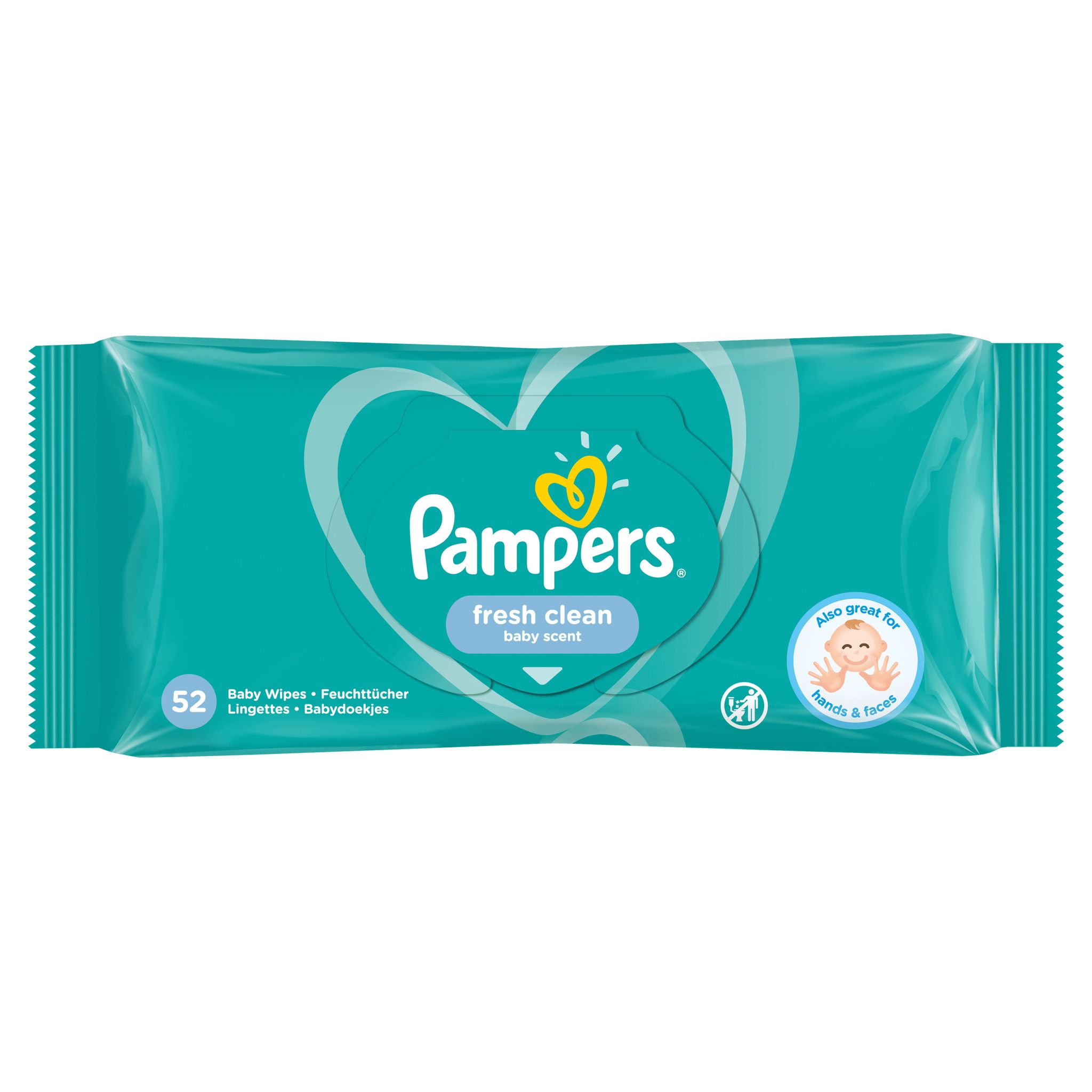 Voir la diapositive 10 : PAMPERS Fresh Clean lingettes nettoyantes pour bébé 52 lingettes