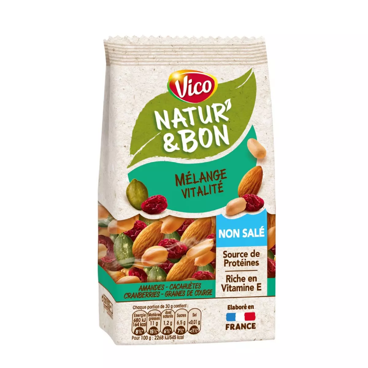 VICO Mélanges fruits secs vitalité Natur' & Bon 200g