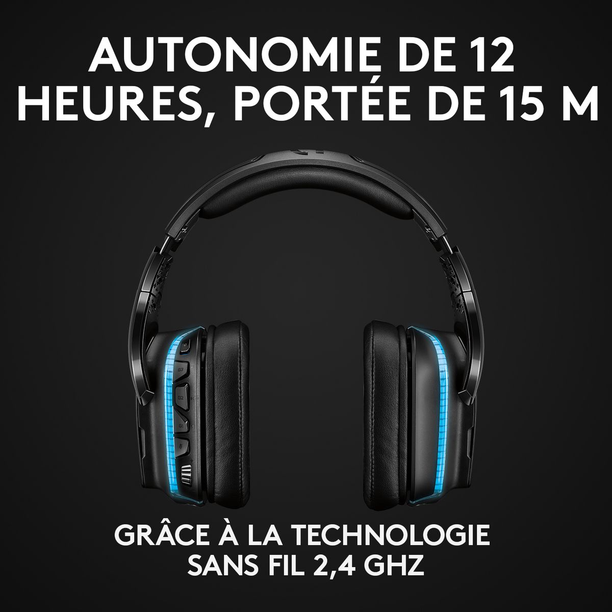 LOGITECH Casque Gaming G935 Sans Fil, RVB, Son Surround avec Micro