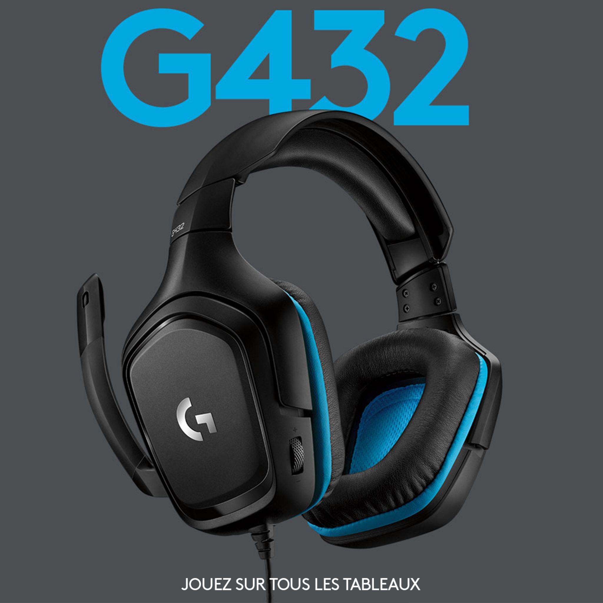Voir la diapositive 2 : LOGITECH Casque Gaming G432 Filaire, USB avec Micro