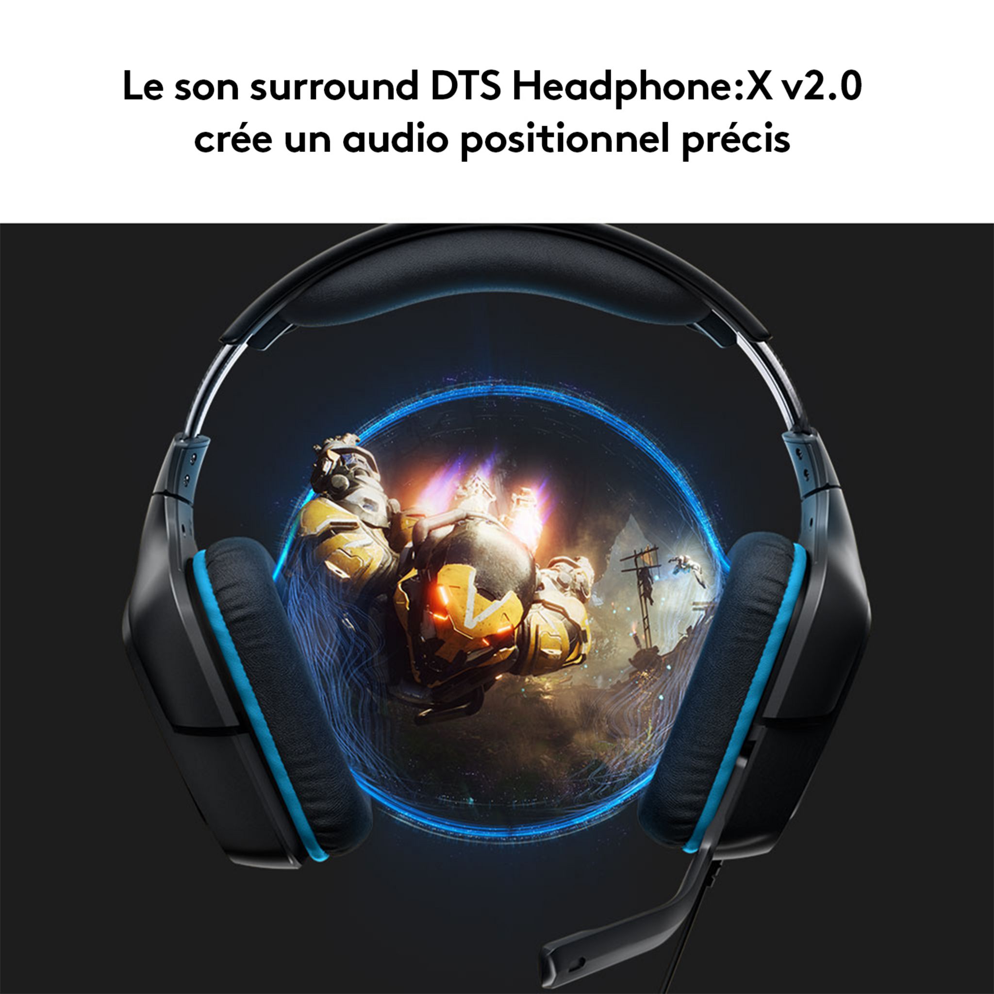 Voir la diapositive 5 : LOGITECH Casque Gaming G432 Filaire, USB avec Micro