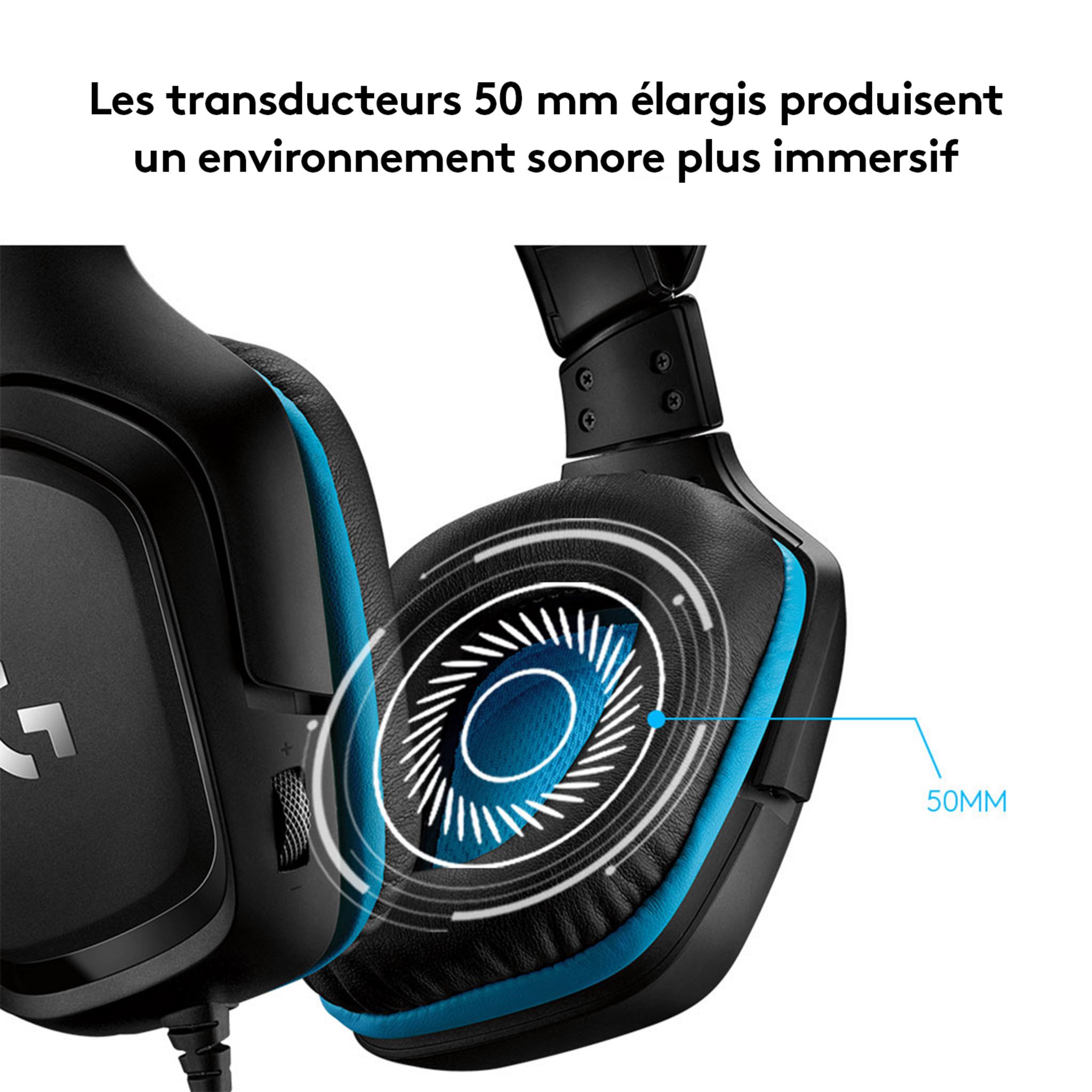 Voir la diapositive 6 : LOGITECH Casque Gaming G432 Filaire, USB avec Micro