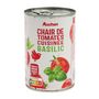 Voir la diapositive 3 : AUCHAN Chair de tomates cuisinée au basilic 400g