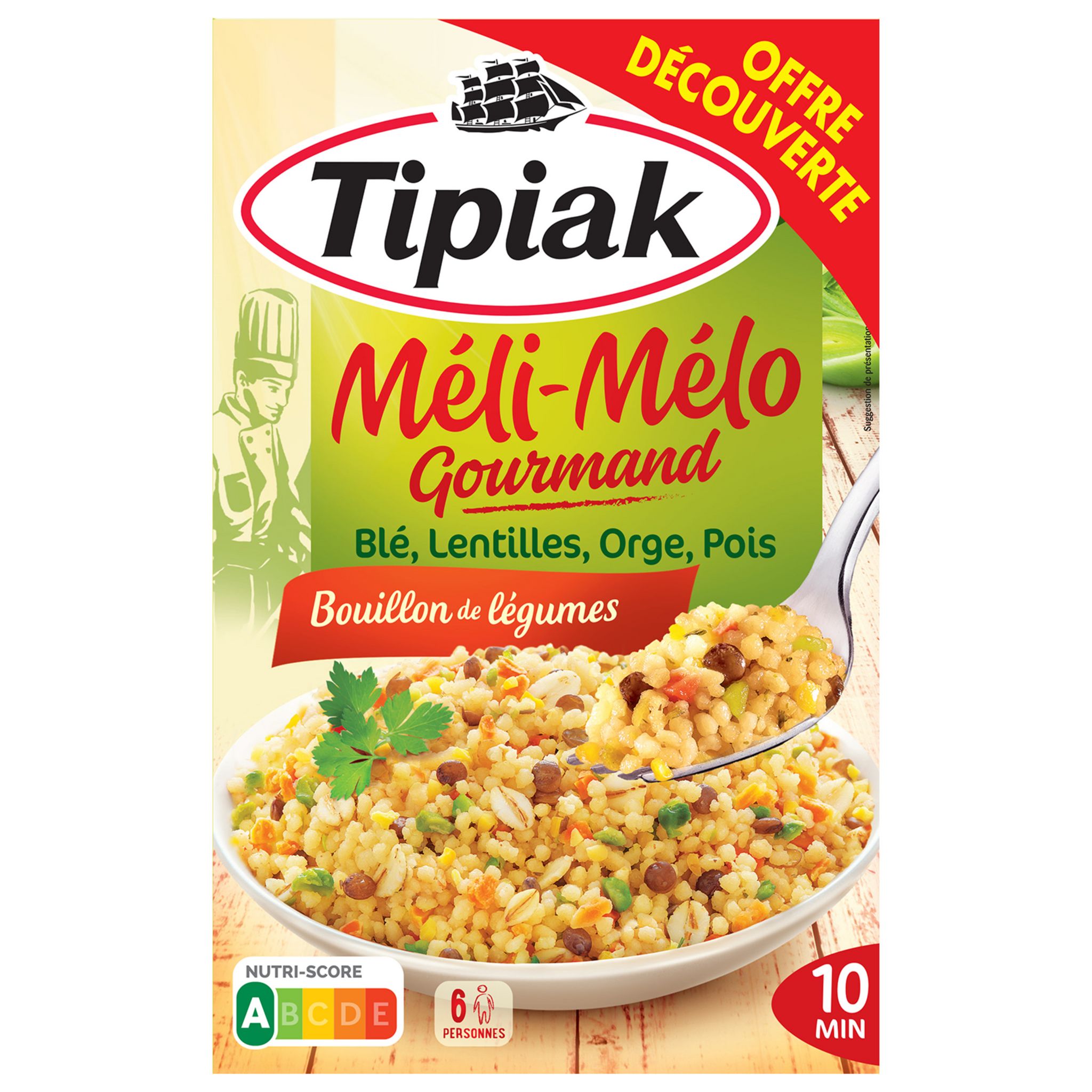 TIPIAK Méli-Mélo gourmand goût bouillon de légumes 330g