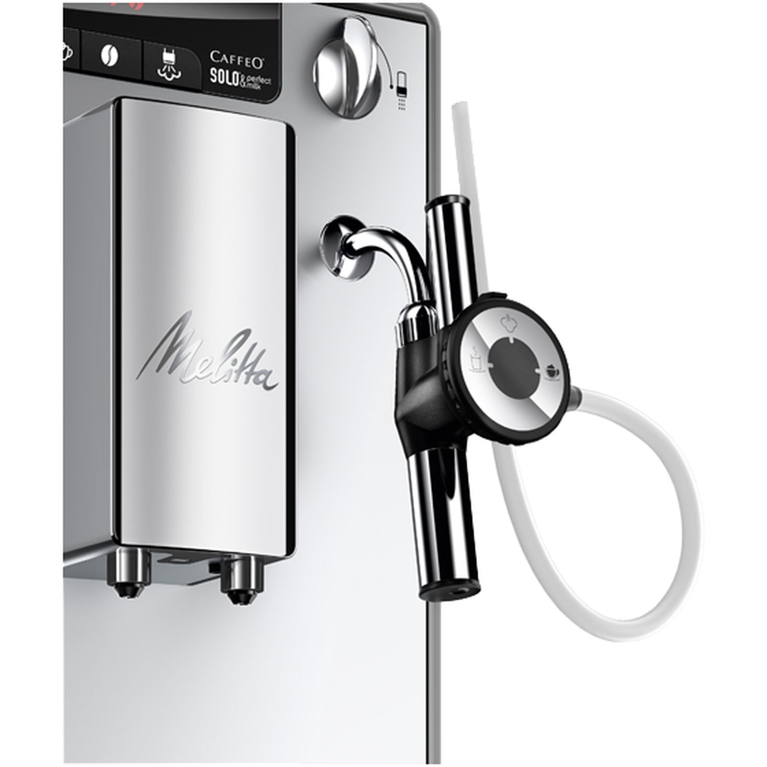 Voir la diapositive 2 : MELITTA Machine à café expresso avec broyeur - E957-103 - Argent