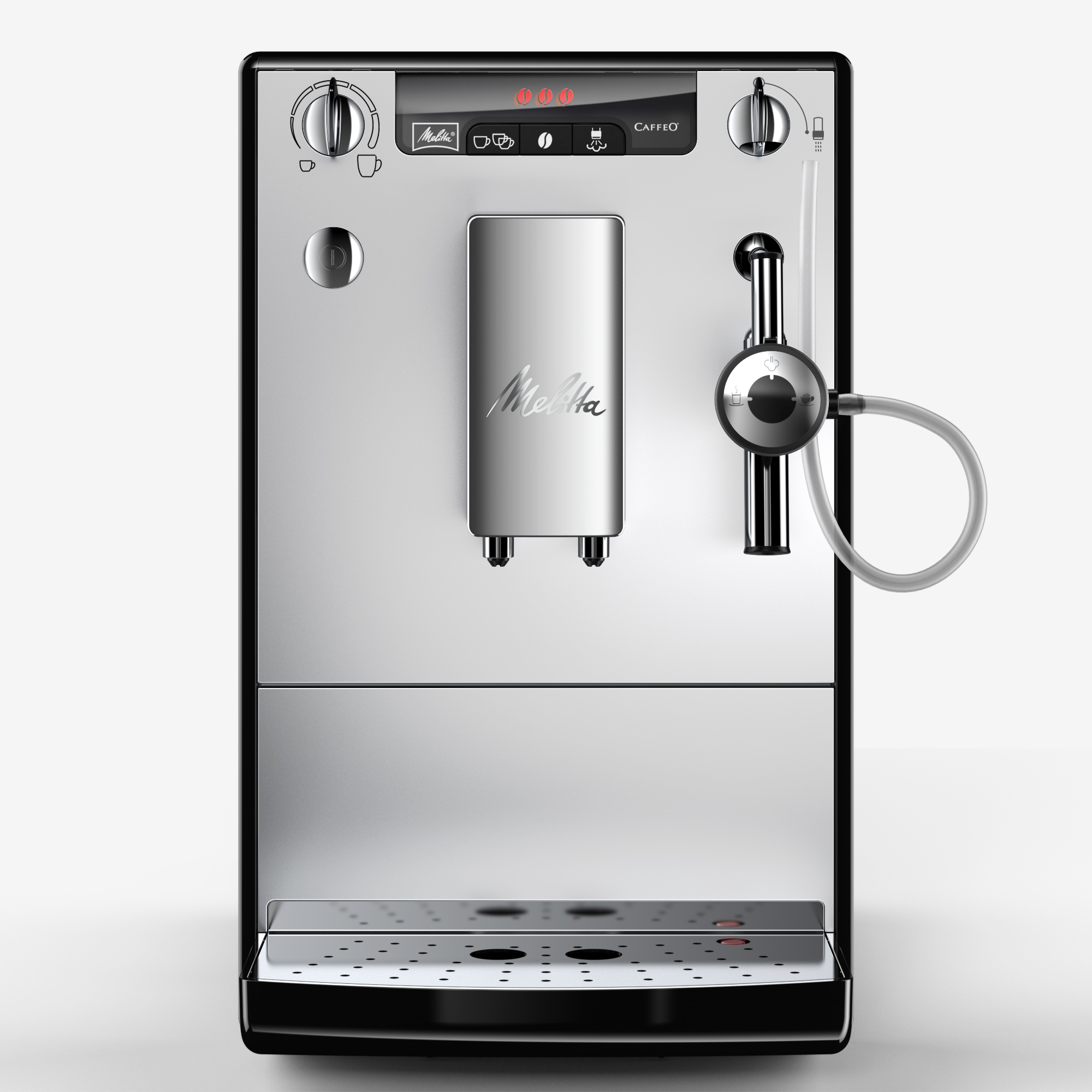 Voir la diapositive 4 : MELITTA Machine à café expresso avec broyeur - E957-103 - Argent