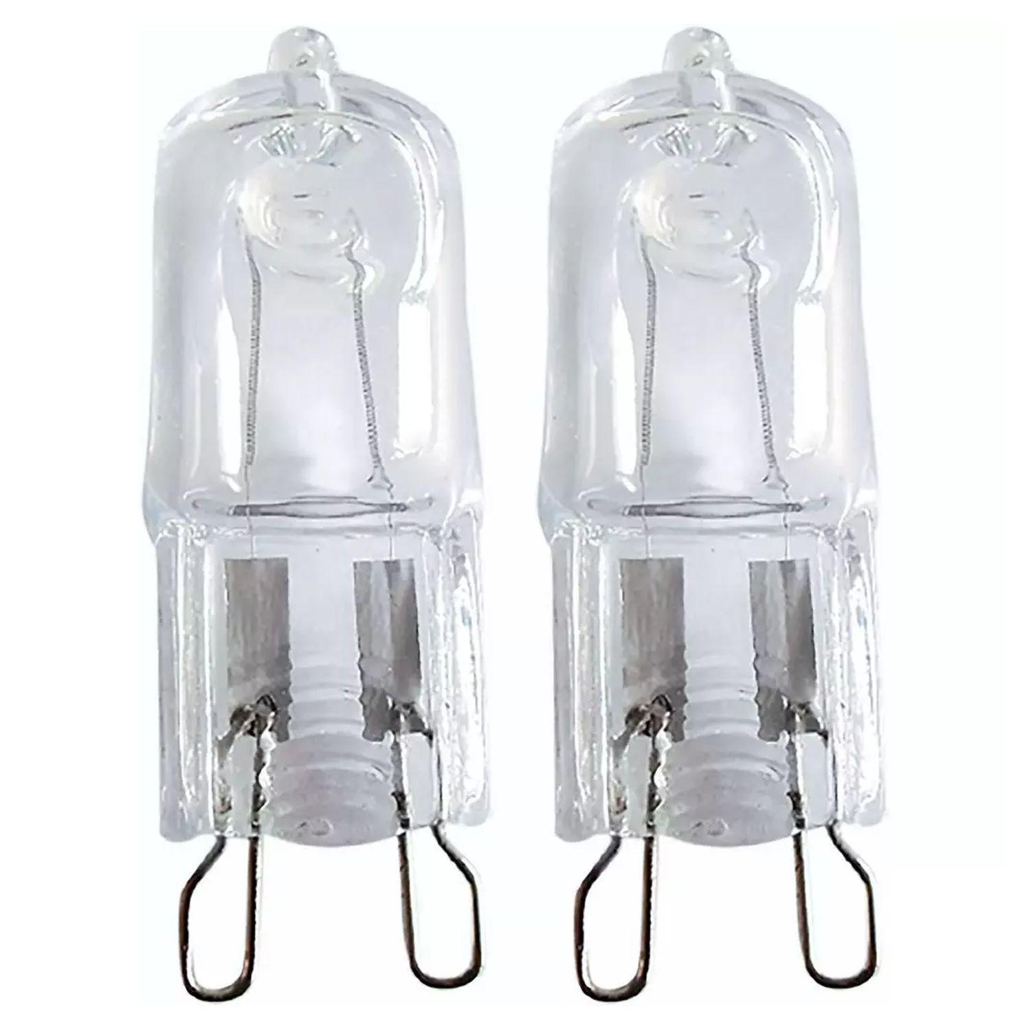 Voir la diapositive 2 : AUCHAN Lot de 2 ampoules halogènes G9 capsule 46W