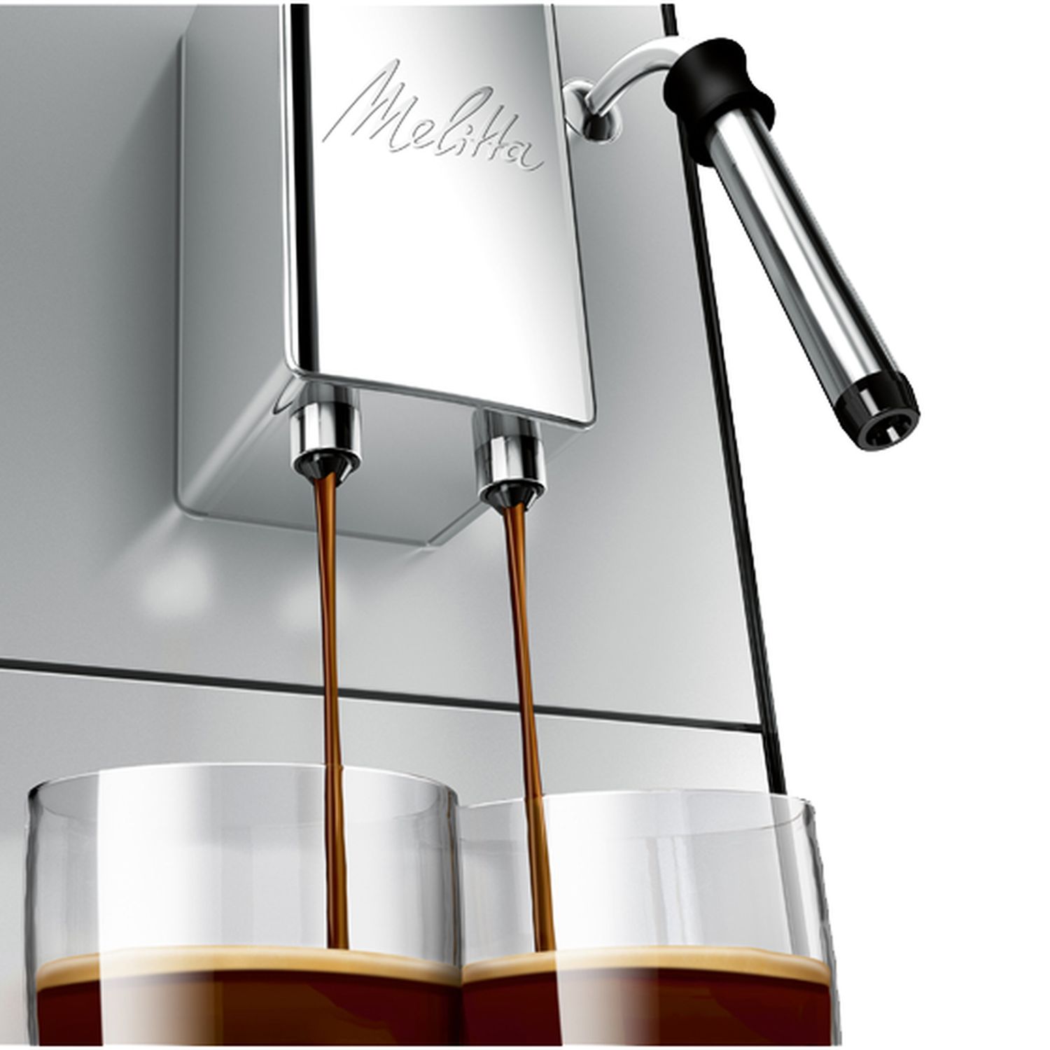 Voir la diapositive 2 : MELITTA Machine à café expresso avec broyeur - E953-102 - Argent