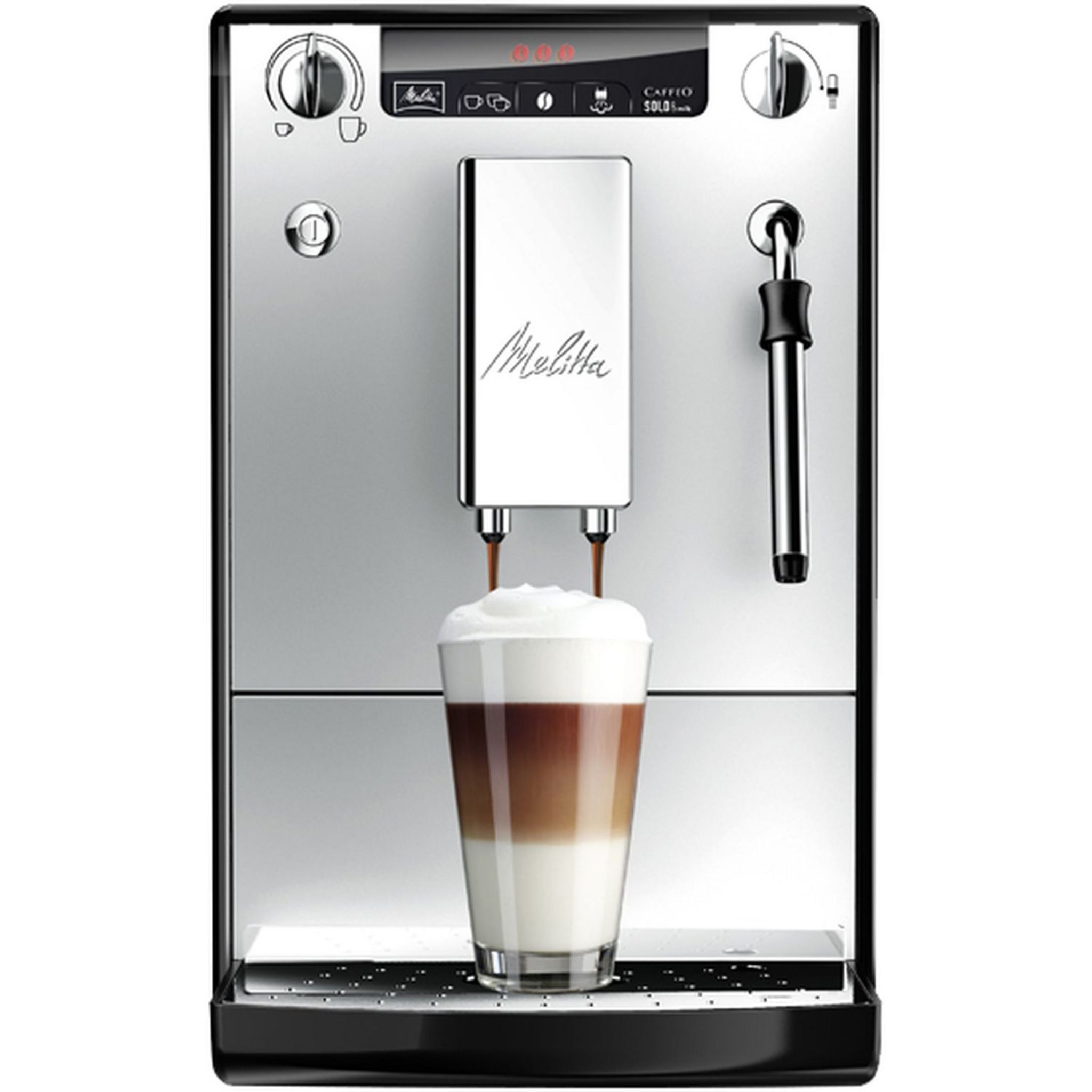 Voir la diapositive 4 : MELITTA Machine à café expresso avec broyeur - E953-102 - Argent