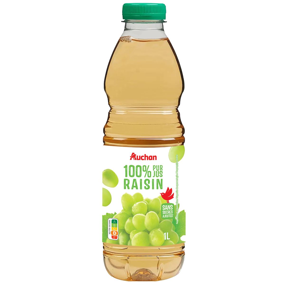 AUCHAN Pur jus de raisin blanc 1l