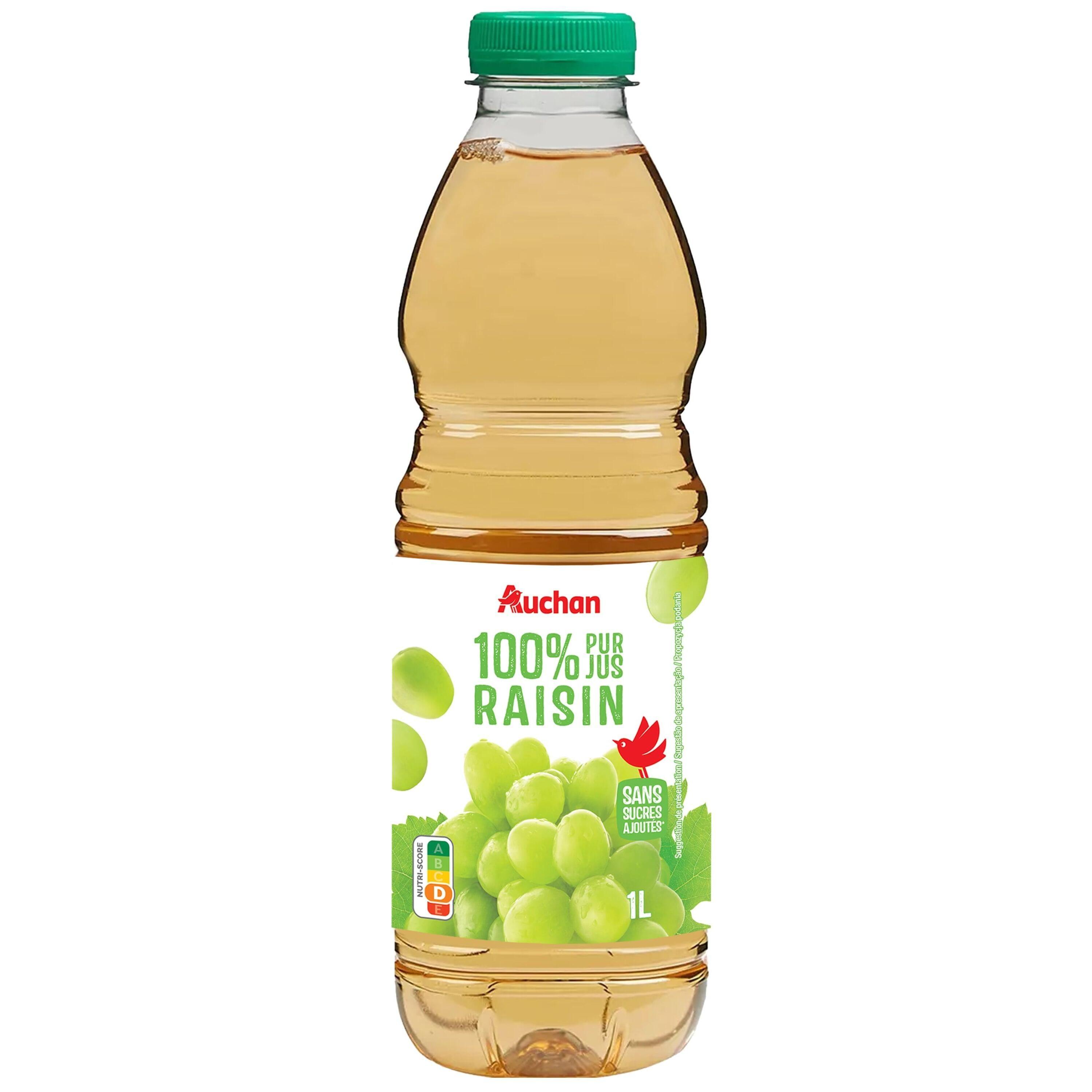 Voir la diapositive 4 : AUCHAN Pur jus de raisin blanc 1l