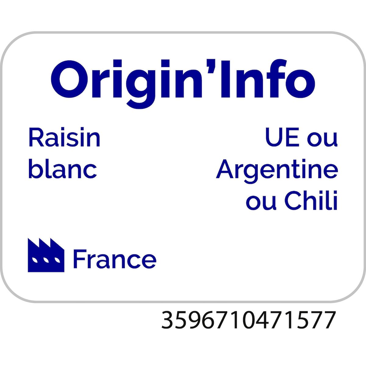 AUCHAN Pur jus de raisin blanc 1l