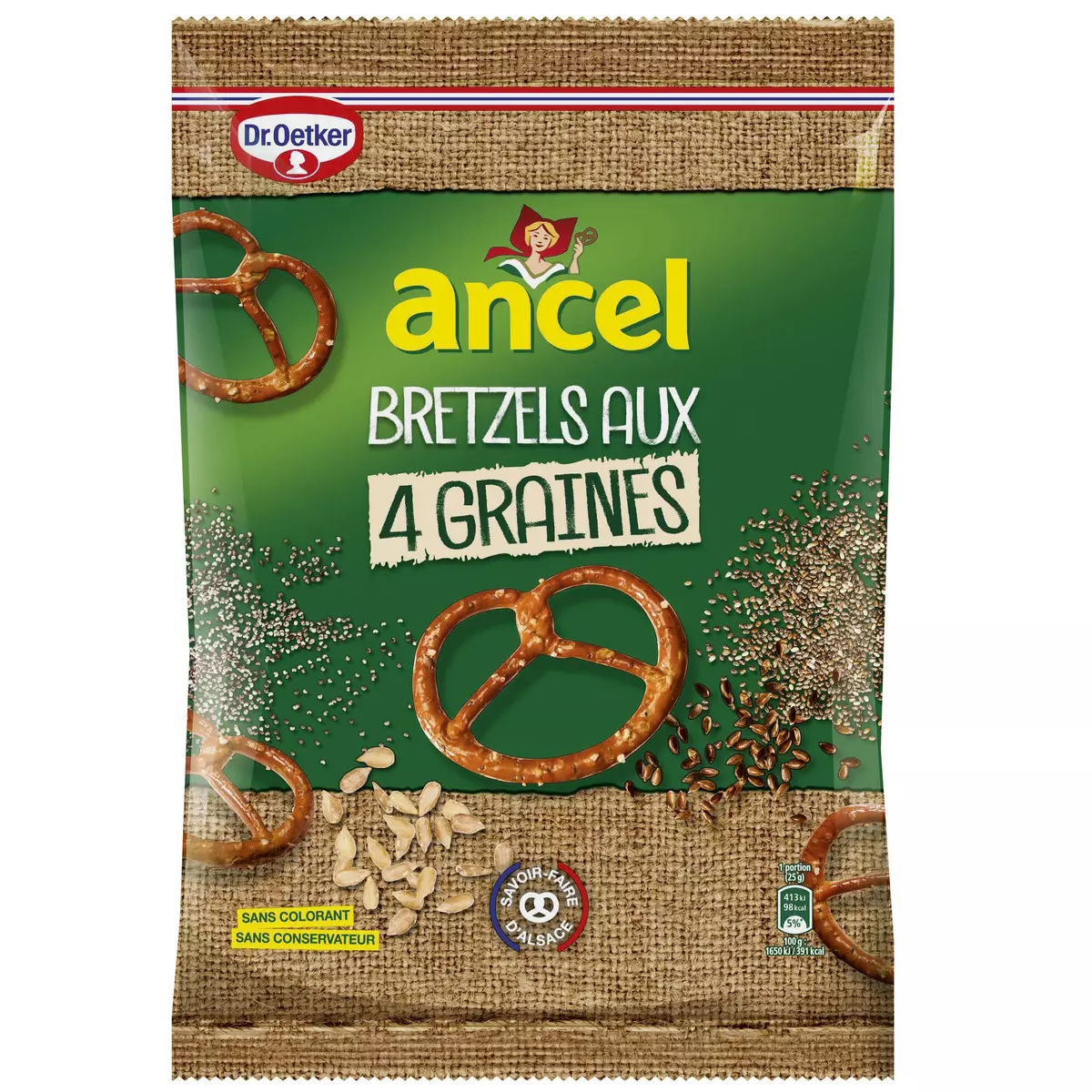 ANCEL Bretzels aux 4 graines 125g