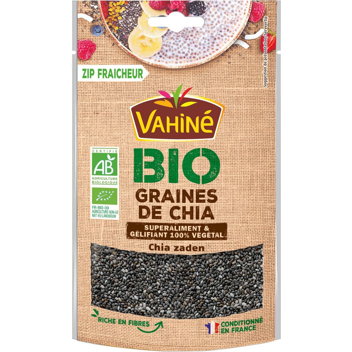 VAHINE Graines de chia bio 125g