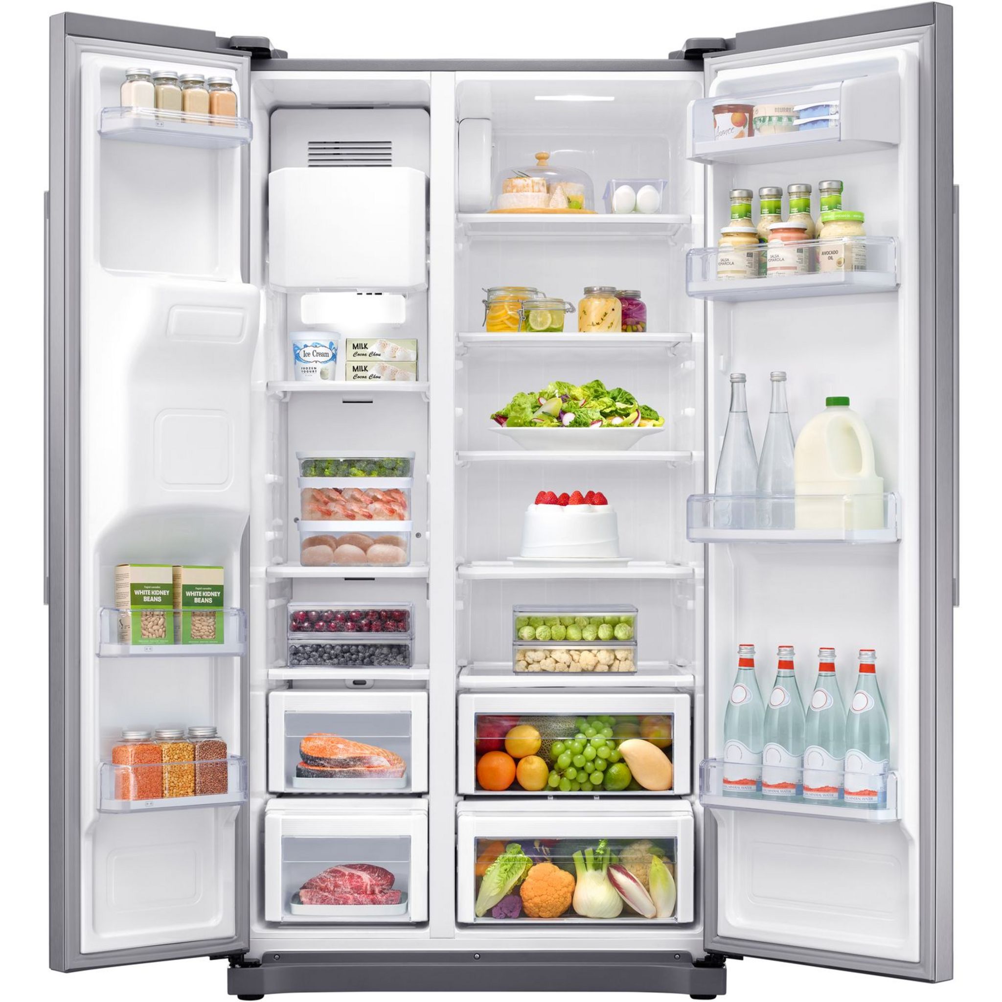 Voir la diapositive 3 : SAMSUNG Réfrigérateur américain RS50N3503SA, 534 L, Froid ventilé No frost