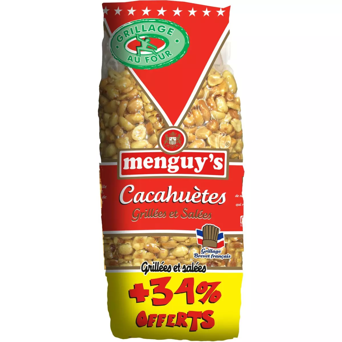 MENGUY'S Cacahuètes grillées et salées 390g +34% offerts