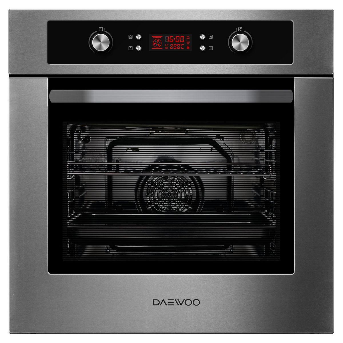 DAEWOO Four encastrable KBE-6R1SSSDT, 70 L, Multifonction, Chaleur tournante, Nettoyage pyrolyse