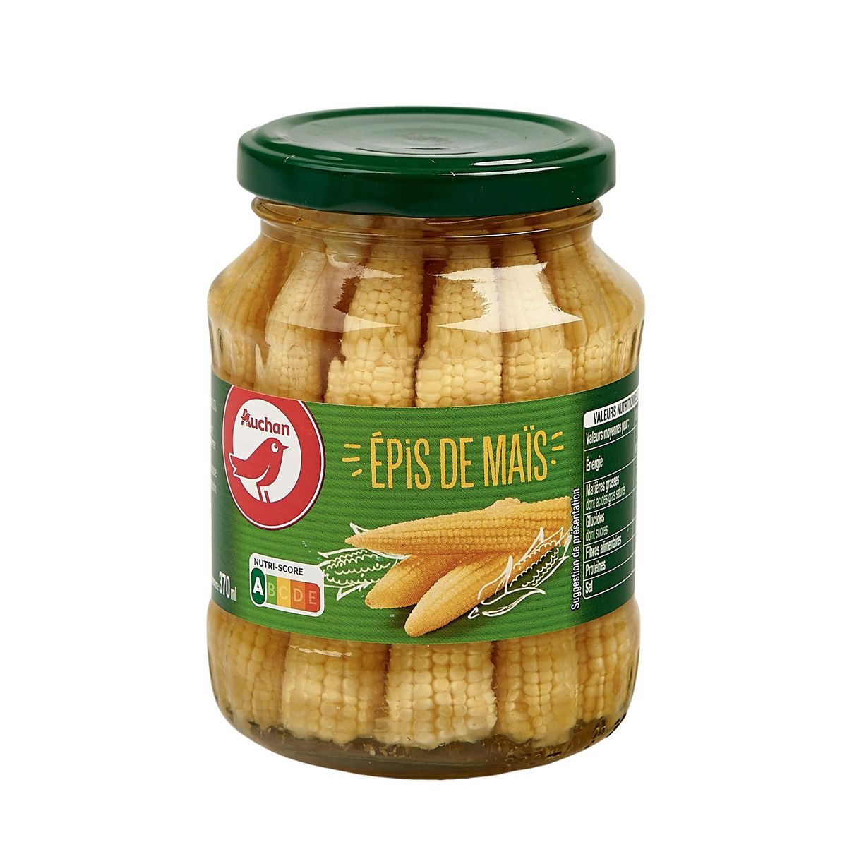 AUCHAN Epis de maïs en bocal 190g