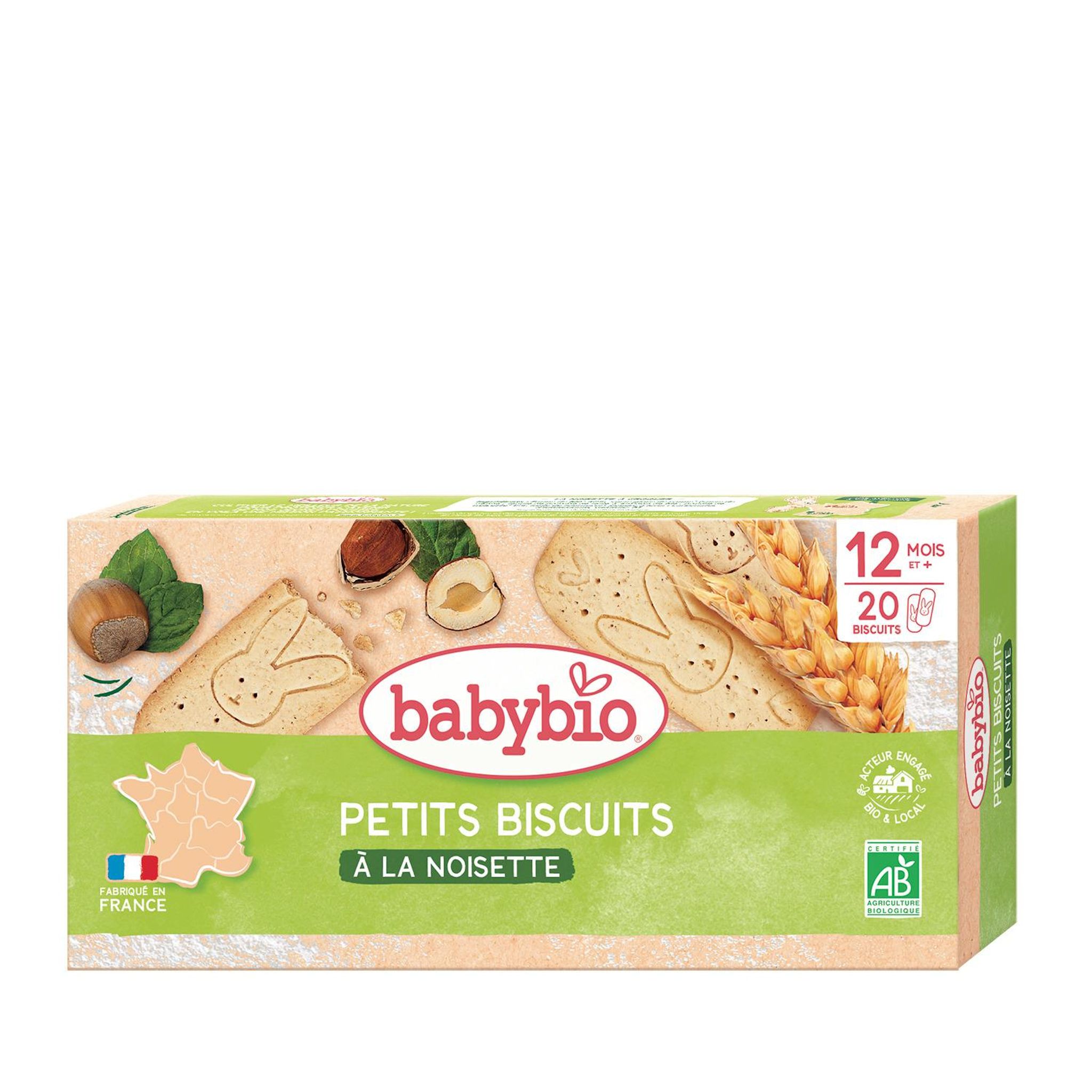 Voir la diapositive 2 : BABYBIO Biscuits à la noisette bio dès 12 mois 10x2 biscuits 160g